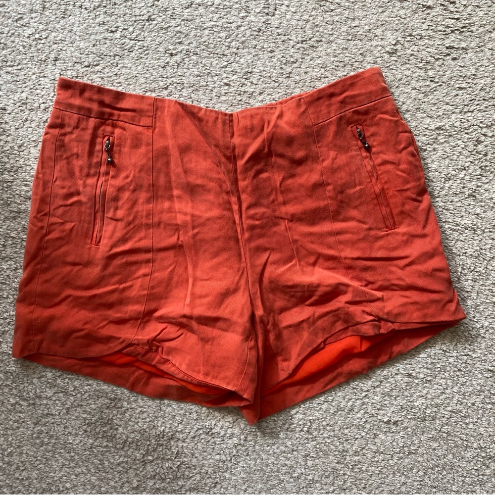 Cartonnier High Waist Orange Shorts